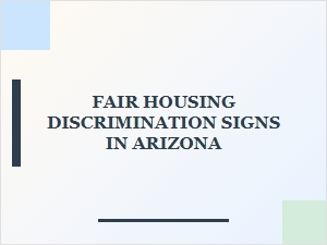 Fair Housing Discrimination Signs Arizona